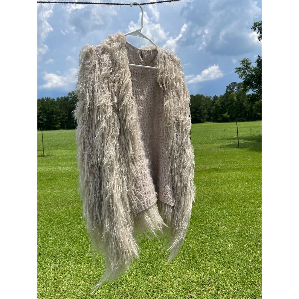 Free People Small Women's Shaggy Faux Fur Coat